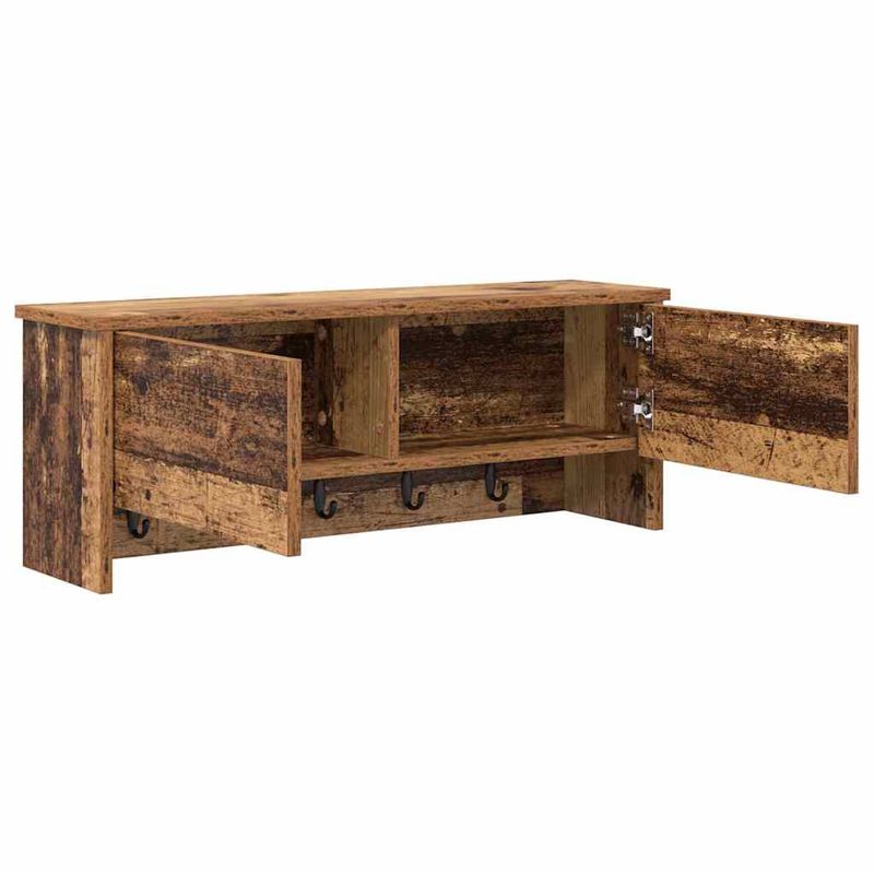 Casa si Gradina - Mobilier - Biblioteci si rafturi - Rafturi - Racator de paltoane montat pe perete Lemn vechi 80 x 20 x 30 cm - Infinity.ro