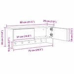 Casa si Gradina - Mobilier - Biblioteci si rafturi - Rafturi - Racator de paltoane montat pe perete Lemn vechi 80 x 20 x 30 cm - Infinity.ro