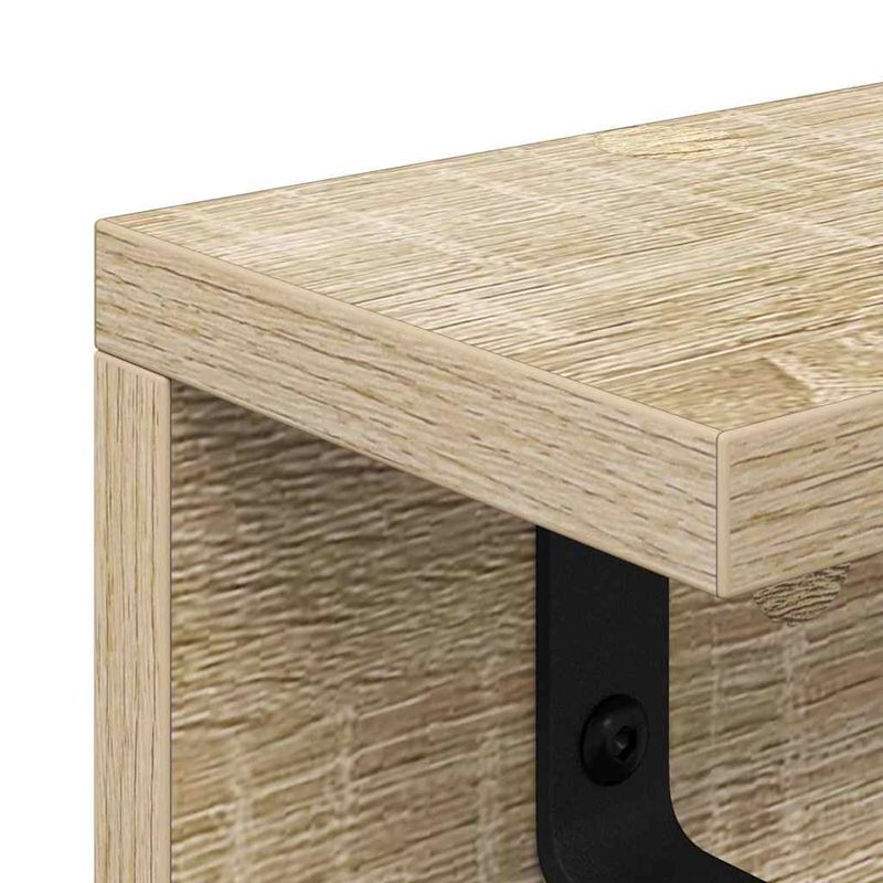 Casa si Gradina - Mobilier - Biblioteci si rafturi - Rafturi - Racator de paltoane montat pe perete cu raft Pe perete Stejar sonoma - Infinity.ro