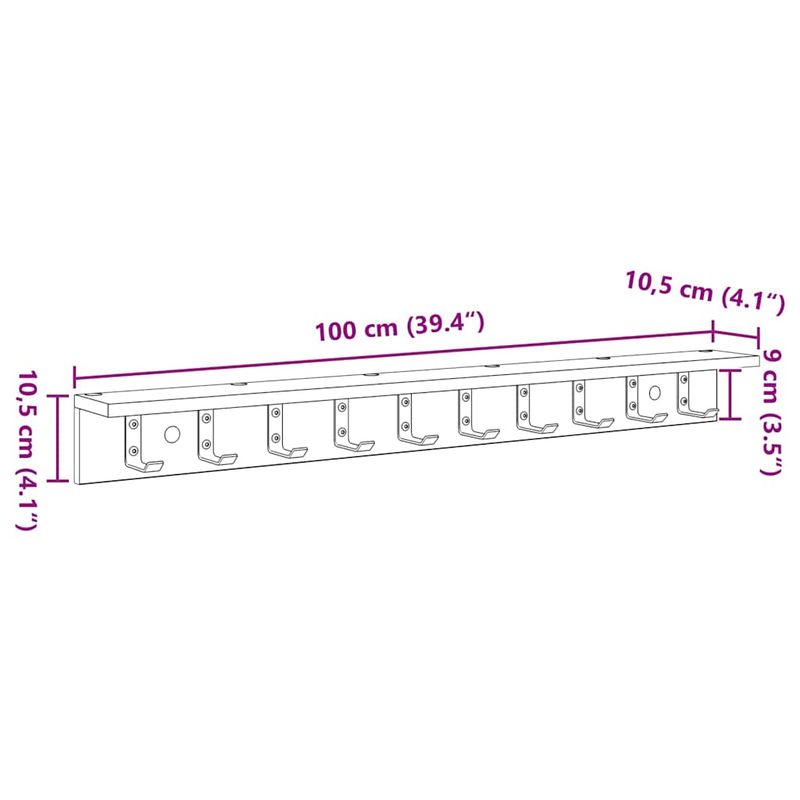 Casa si Gradina - Mobilier - Biblioteci si rafturi - Rafturi - Racator de paltoane montat pe perete cu raft Pe perete Stejar sonoma - Infinity.ro