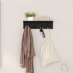 Casa si Gradina - Mobilier - Biblioteci si rafturi - Rafturi - Racator de paltoane montat pe perete cu raft Pe perete Stejar negru - Infinity.ro
