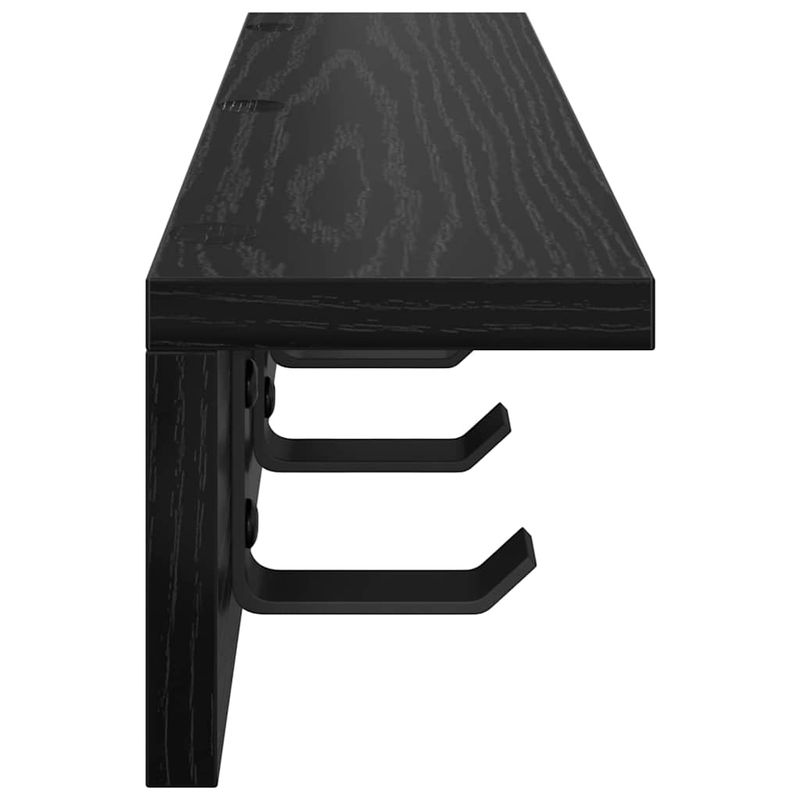 Casa si Gradina - Mobilier - Biblioteci si rafturi - Rafturi - Racator de paltoane montat pe perete cu raft Pe perete Stejar negru - Infinity.ro