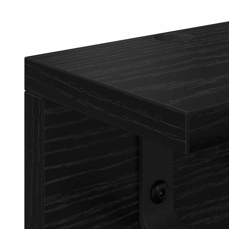 Casa si Gradina - Mobilier - Biblioteci si rafturi - Rafturi - Racator de paltoane montat pe perete cu raft Pe perete Stejar negru - Infinity.ro