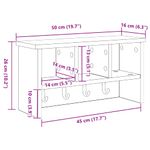 Casa si Gradina - Mobilier - Biblioteci si rafturi - Rafturi - Racator de paltoane montat pe perete sonoma gri 50 x 16 x 26 cm - Infinity.ro