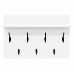 Casa si Gradina - Mobilier - Biblioteci si rafturi - Rafturi - Racator de paltoane montat pe perete Alb 60 x 40 x 12 cm - Infinity.ro