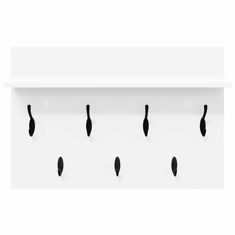 Casa si Gradina - Mobilier - Biblioteci si rafturi - Rafturi - Racator de paltoane montat pe perete Alb 60 x 40 x 12 cm - Infinity.ro