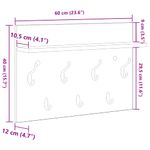 Casa si Gradina - Mobilier - Biblioteci si rafturi - Rafturi - Racator de paltoane montat pe perete Alb 60 x 40 x 12 cm - Infinity.ro