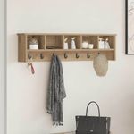 Casa si Gradina - Mobilier - Biblioteci si rafturi - Rafturi - Racator de paltoane montat pe perete cu raft Pe perete stejar artizanal - Infinity.ro