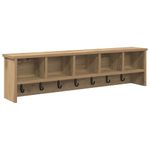 Casa si Gradina - Mobilier - Biblioteci si rafturi - Rafturi - Racator de paltoane montat pe perete cu raft Pe perete stejar artizanal - Infinity.ro