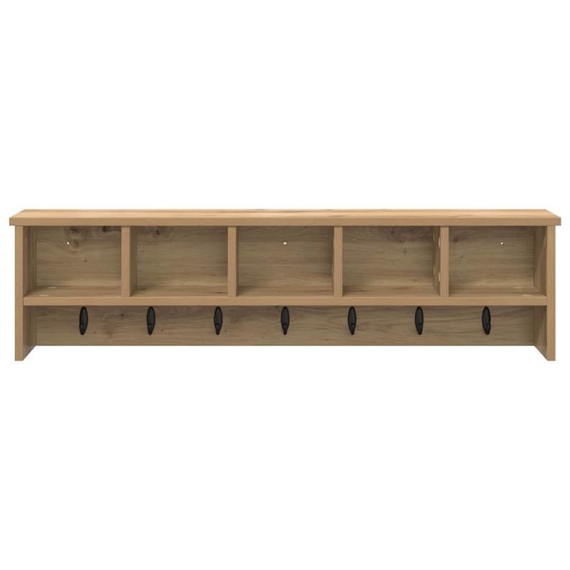 Casa si Gradina - Mobilier - Biblioteci si rafturi - Rafturi - Racator de paltoane montat pe perete cu raft Pe perete stejar artizanal - Infinity.ro