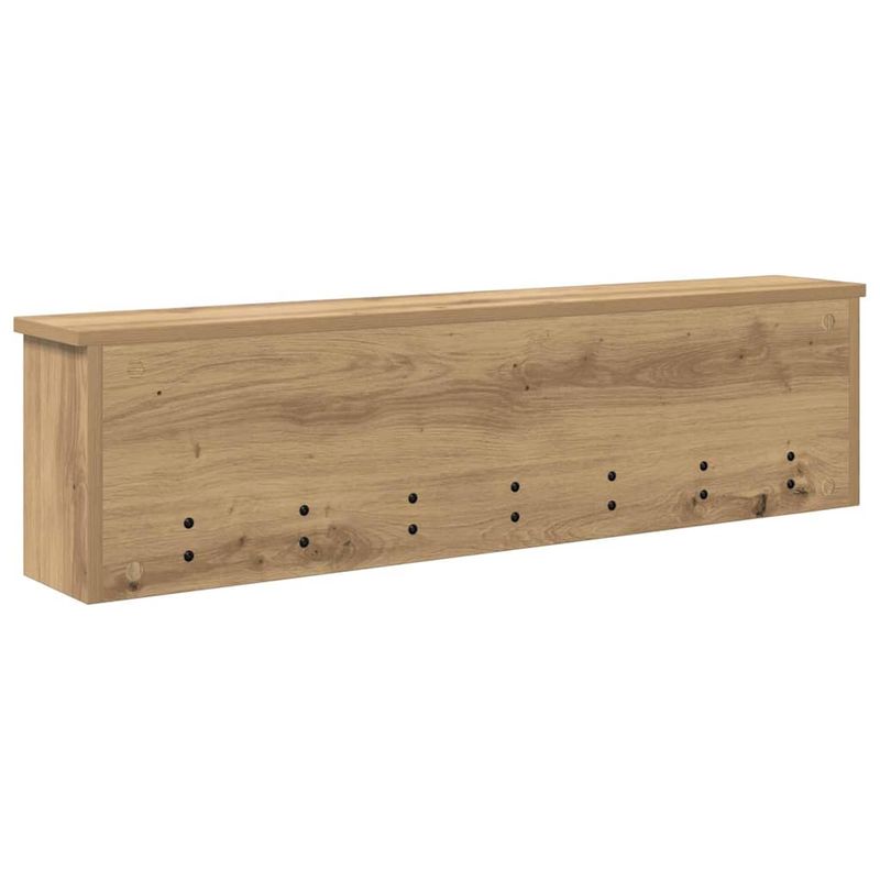 Casa si Gradina - Mobilier - Biblioteci si rafturi - Rafturi - Racator de paltoane montat pe perete cu raft Pe perete stejar artizanal - Infinity.ro