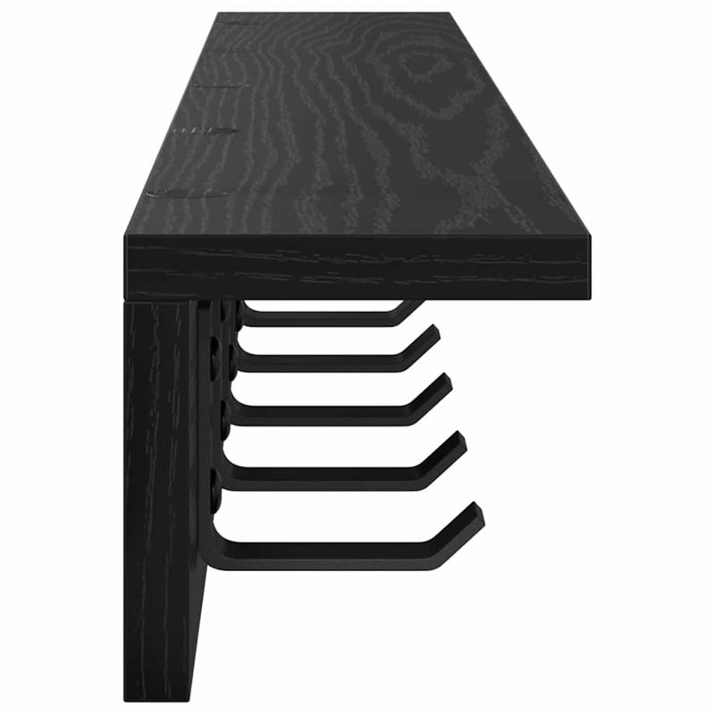 Casa si Gradina - Mobilier - Biblioteci si rafturi - Rafturi - Racator de paltoane montat pe perete cu raft Pe perete Stejar negru - Infinity.ro