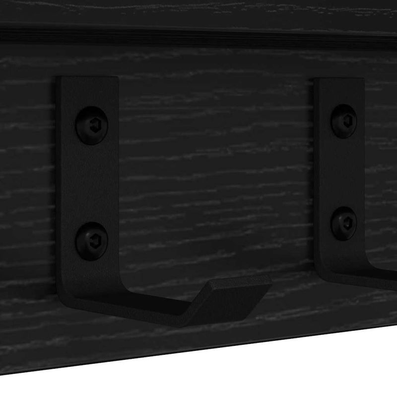 Casa si Gradina - Mobilier - Biblioteci si rafturi - Rafturi - Racator de paltoane montat pe perete cu raft Pe perete Stejar negru - Infinity.ro