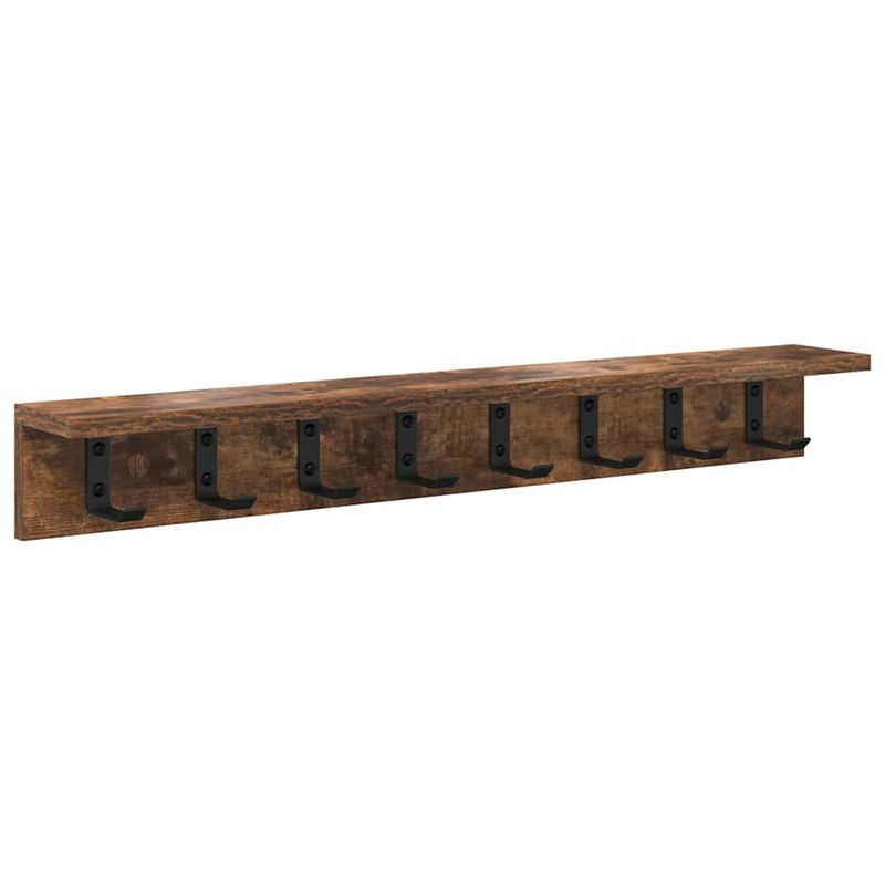 Casa si Gradina - Mobilier - Biblioteci si rafturi - Rafturi - Racator de paltoane montat pe perete cu raft Pe perete Stejar afumat - Infinity.ro