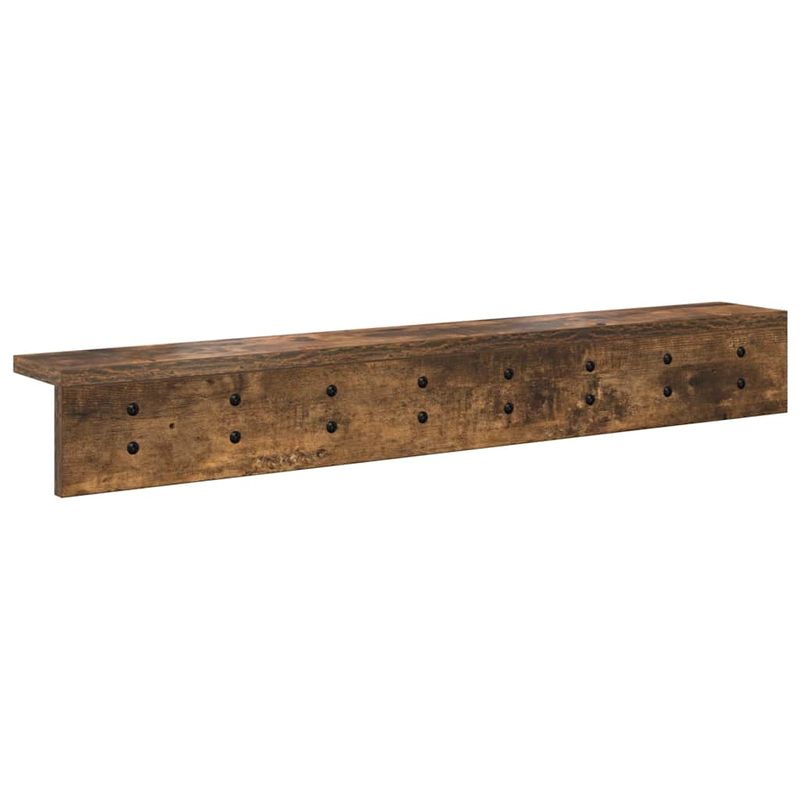 Casa si Gradina - Mobilier - Biblioteci si rafturi - Rafturi - Racator de paltoane montat pe perete cu raft Pe perete Stejar afumat - Infinity.ro