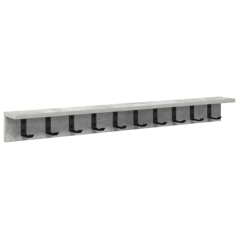 Casa si Gradina - Mobilier - Biblioteci si rafturi - Rafturi - Racator de paltoane montat pe perete cu raft Pe perete Gri beton - Infinity.ro