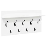Casa si Gradina - Mobilier - Biblioteci si rafturi - Rafturi - Racator de paltoane montat pe perete Alb 80 x 40 x 12 cm - Infinity.ro