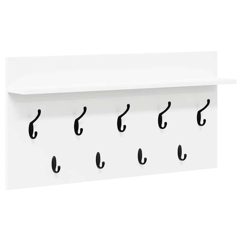 Casa si Gradina - Mobilier - Biblioteci si rafturi - Rafturi - Racator de paltoane montat pe perete Alb 80 x 40 x 12 cm - Infinity.ro