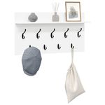 Casa si Gradina - Mobilier - Biblioteci si rafturi - Rafturi - Racator de paltoane montat pe perete Alb 80 x 40 x 12 cm - Infinity.ro