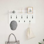 Casa si Gradina - Mobilier - Biblioteci si rafturi - Rafturi - Racator de paltoane montat pe perete Alb 80 x 40 x 12 cm - Infinity.ro