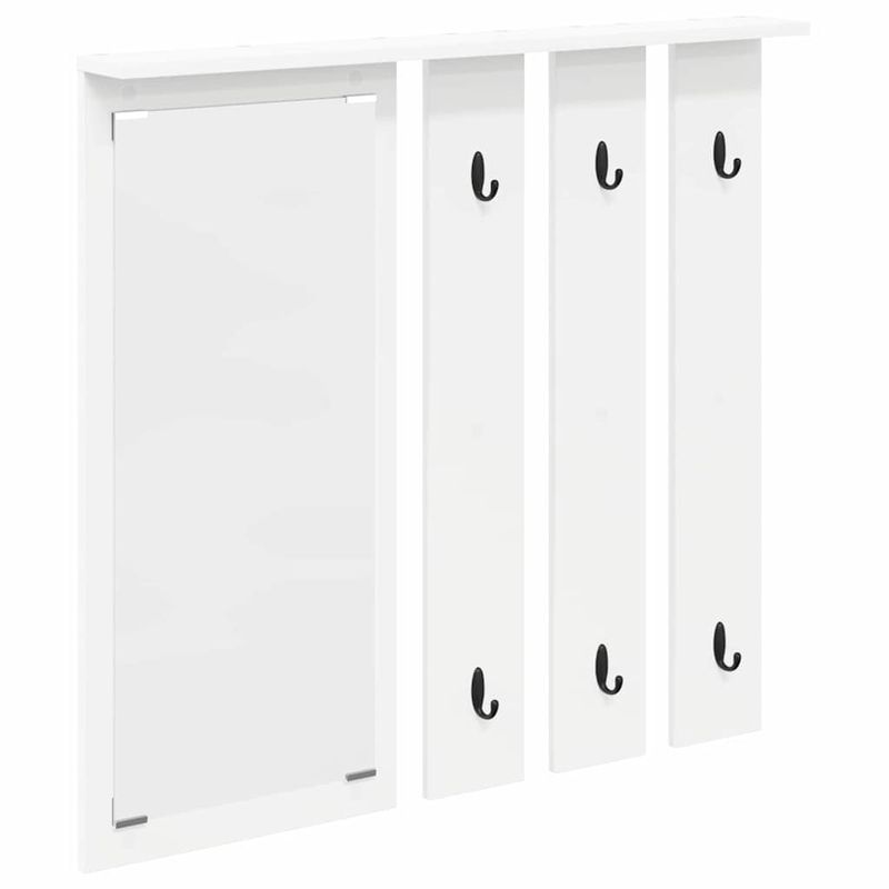 Casa si Gradina - Mobilier - Biblioteci si rafturi - Rafturi - Racator de paltoane montat pe perete Alb 84 x 10 x 80 cm - Infinity.ro