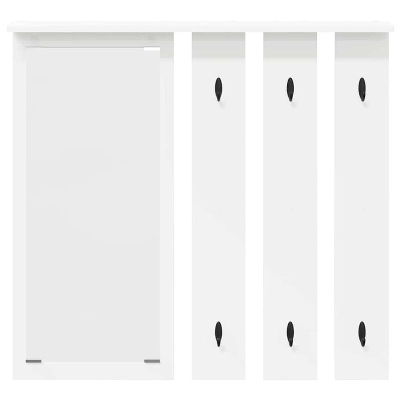 Casa si Gradina - Mobilier - Biblioteci si rafturi - Rafturi - Racator de paltoane montat pe perete Alb 84 x 10 x 80 cm - Infinity.ro