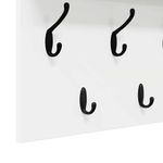 Casa si Gradina - Mobilier - Biblioteci si rafturi - Rafturi - Racator de paltoane montat pe perete Alb 80 x 40 x 12 cm - Infinity.ro