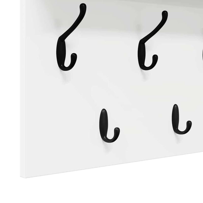 Casa si Gradina - Mobilier - Biblioteci si rafturi - Rafturi - Racator de paltoane montat pe perete Alb 80 x 40 x 12 cm - Infinity.ro