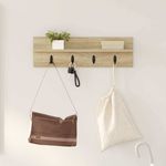 Casa si Gradina - Mobilier - Biblioteci si rafturi - Rafturi - Racator de paltoane montat pe perete cu raft Pe perete Stejar sonoma - Infinity.ro