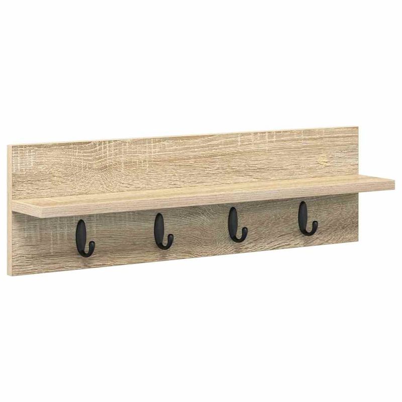 Casa si Gradina - Mobilier - Biblioteci si rafturi - Rafturi - Racator de paltoane montat pe perete cu raft Pe perete Stejar sonoma - Infinity.ro