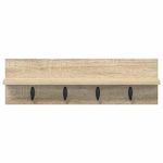 Casa si Gradina - Mobilier - Biblioteci si rafturi - Rafturi - Racator de paltoane montat pe perete cu raft Pe perete Stejar sonoma - Infinity.ro