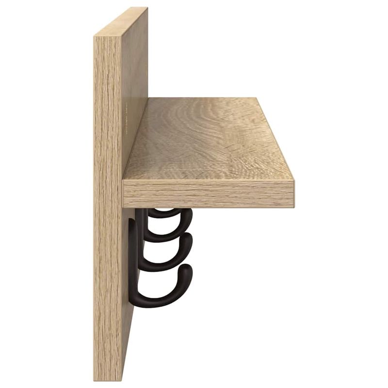 Casa si Gradina - Mobilier - Biblioteci si rafturi - Rafturi - Racator de paltoane montat pe perete cu raft Pe perete Stejar sonoma - Infinity.ro
