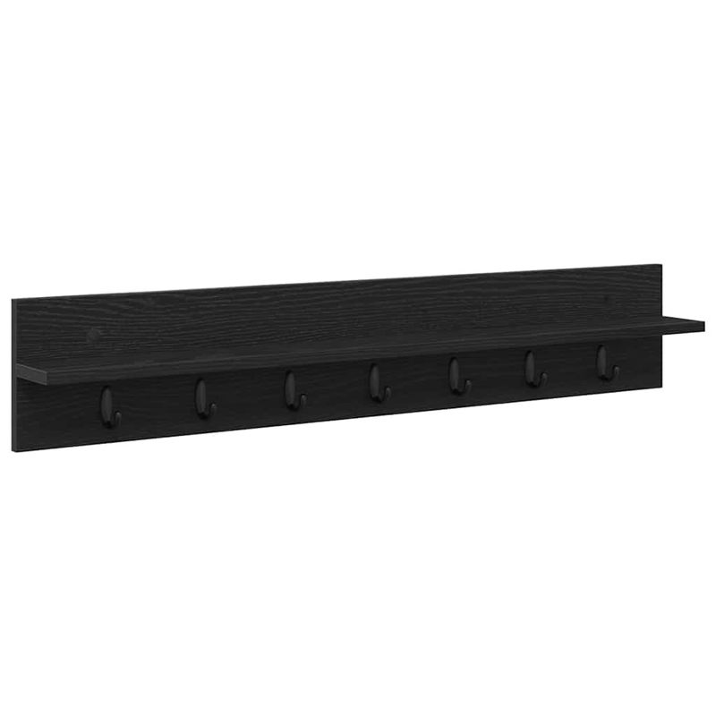 Casa si Gradina - Mobilier - Biblioteci si rafturi - Rafturi - Racator de paltoane montat pe perete cu raft Pe perete Stejar negru - Infinity.ro