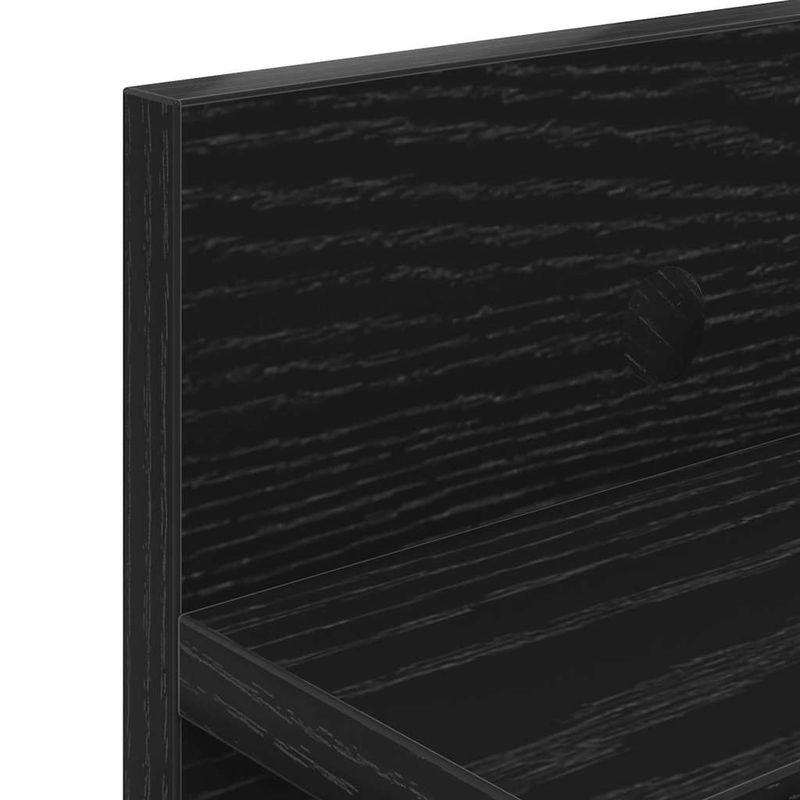 Casa si Gradina - Mobilier - Biblioteci si rafturi - Rafturi - Racator de paltoane montat pe perete cu raft Pe perete Stejar negru - Infinity.ro