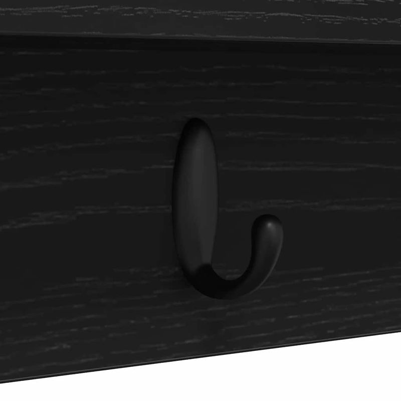 Casa si Gradina - Mobilier - Biblioteci si rafturi - Rafturi - Racator de paltoane montat pe perete cu raft Pe perete Stejar negru - Infinity.ro
