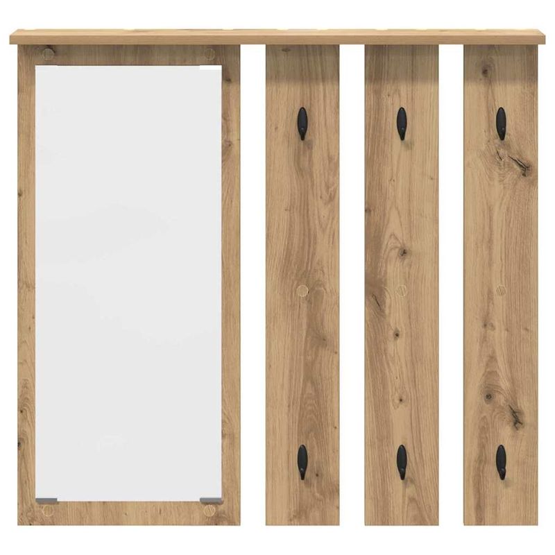 Casa si Gradina - Mobilier - Biblioteci si rafturi - Rafturi - Racator de paltoane montat pe perete cu raft Pe perete stejar artizanal - Infinity.ro
