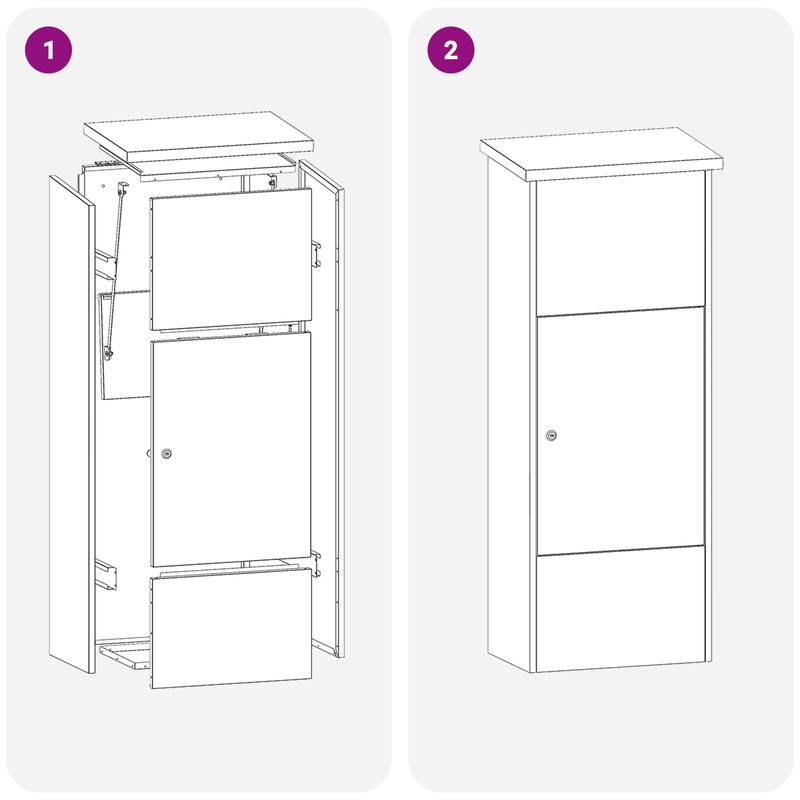 Casa si Gradina - Constructii - Depozitare, transport si protectie - Cutii postale - Cutie pentru colet Ruginit 44.5 x 29 x 110.5 cm - Infinity.ro