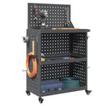 Casa si Gradina - Constructii - Depozitare, transport si protectie - Organizatoare si cutii scule - Carucior pentru unelte cu raft cu roata cu depozitare Manual Antracit 65 x 35 x 111 cm - Infinity.ro