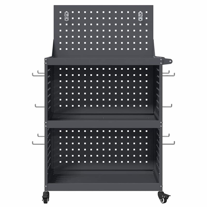 Casa si Gradina - Constructii - Depozitare, transport si protectie - Organizatoare si cutii scule - Carucior pentru unelte cu raft cu roata cu depozitare Manual Antracit 65 x 35 x 111 cm - Infinity.ro