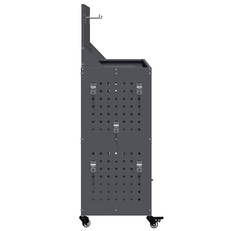 Casa si Gradina - Constructii - Depozitare, transport si protectie - Organizatoare si cutii scule - Carucior pentru unelte cu raft cu roata cu depozitare Manual Antracit 65 x 35 x 111 cm - Infinity.ro