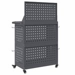 Casa si Gradina - Constructii - Depozitare, transport si protectie - Organizatoare si cutii scule - Carucior pentru unelte cu raft cu roata cu depozitare Manual Antracit 65 x 35 x 111 cm - Infinity.ro
