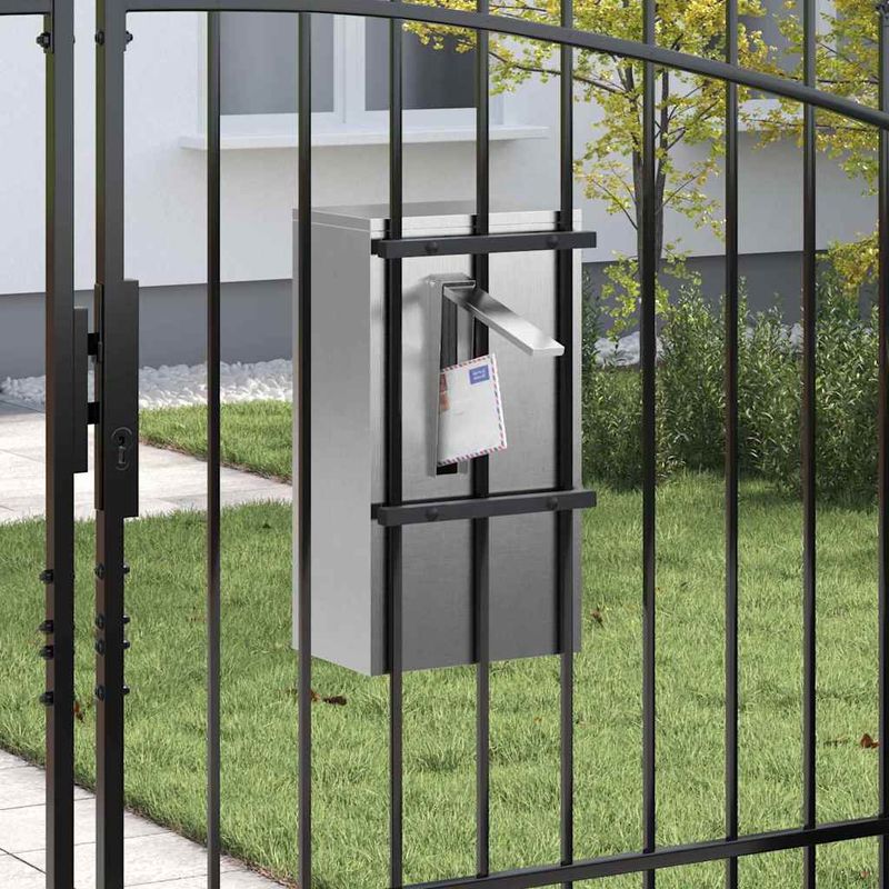 Casa si Gradina - Constructii - Depozitare, transport si protectie - Cutii postale - cutie postala Negru 30 x 23 x 55 cm Otel inoxidabil - Infinity.ro