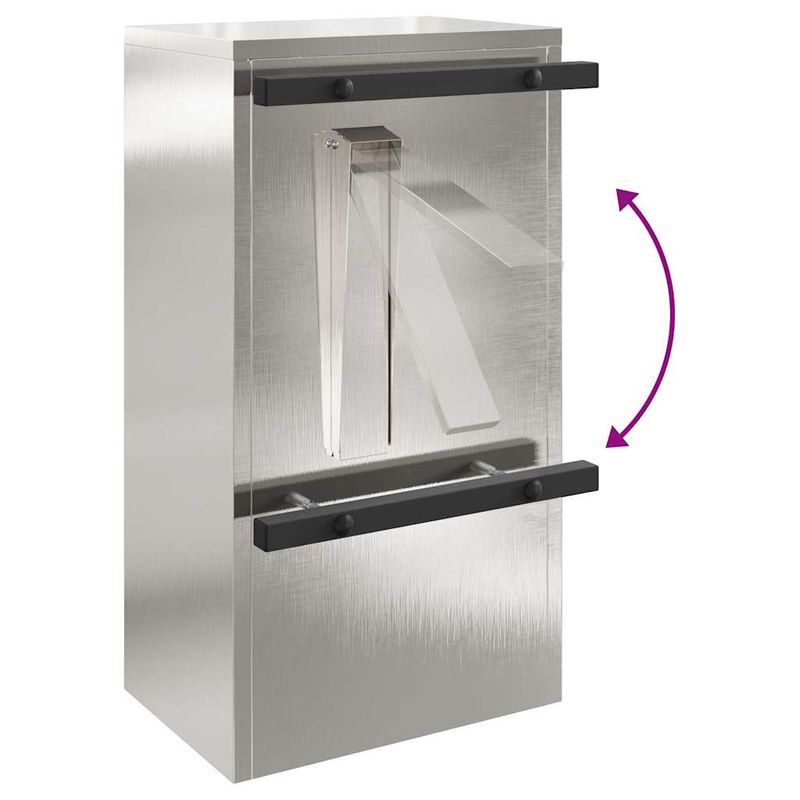 Casa si Gradina - Constructii - Depozitare, transport si protectie - Cutii postale - cutie postala Negru 30 x 23 x 55 cm Otel inoxidabil - Infinity.ro