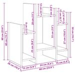 Casa si Gradina - Mobilier - Comode si corpuri - Comode - Dulap lateral stejar artizanal 60 x 26 x 60 cm Lemn compozit - Infinity.ro