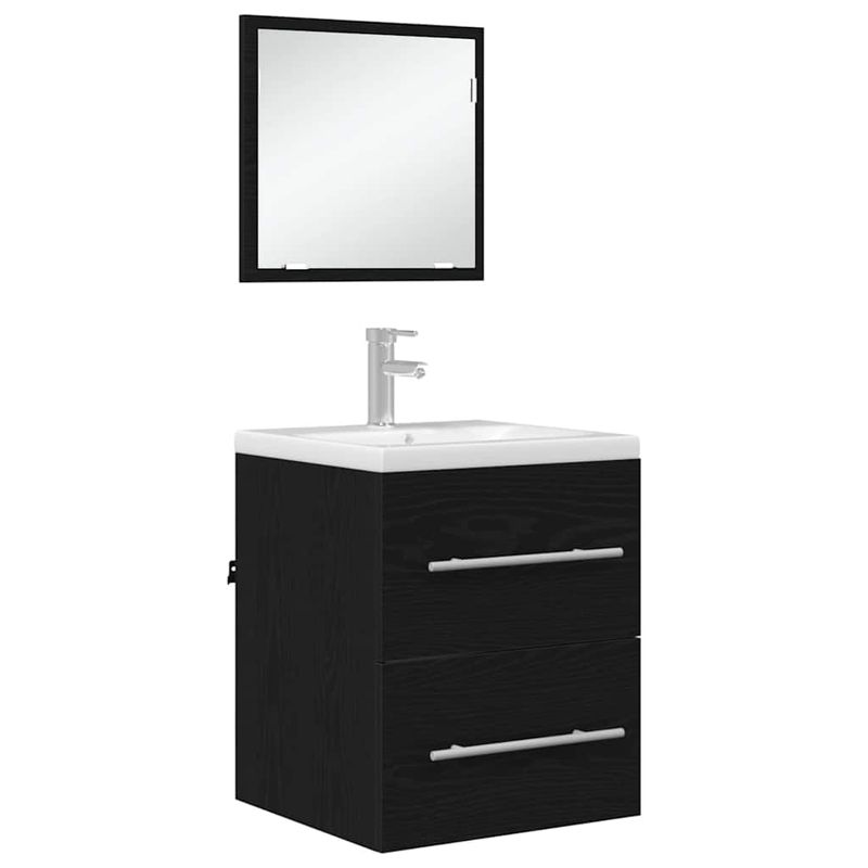 Casa si Gradina - Mobilier - Mobilier baie - Comode baie - Dulap de Baie Stejar negru 41 x 38.5 x 48 cm Lemn compozit - Infinity.ro