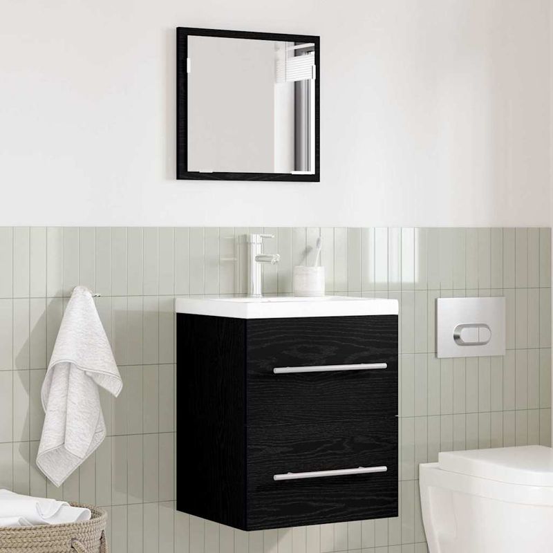 Casa si Gradina - Mobilier - Mobilier baie - Comode baie - Dulap de Baie Stejar negru 41 x 38.5 x 48 cm Lemn compozit - Infinity.ro