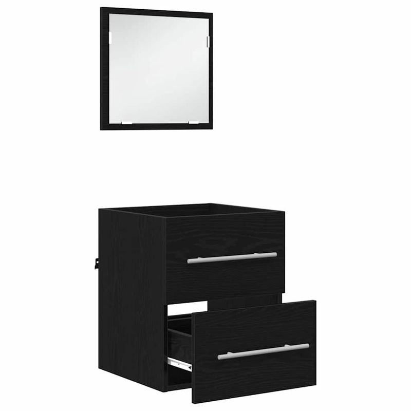 Casa si Gradina - Mobilier - Mobilier baie - Comode baie - Dulap de Baie Stejar negru 41 x 38.5 x 48 cm Lemn compozit - Infinity.ro