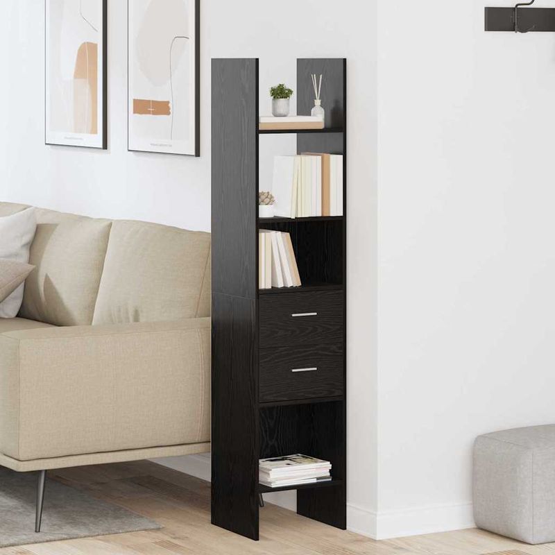 Casa si Gradina - Mobilier - Biblioteci si rafturi - Biblioteci - Dulap pentru carti Stejar negru 40 x 35 x 180 cm Lemn compozit - Infinity.ro