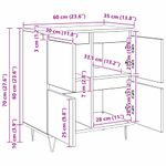 Casa si Gradina - Mobilier - Comode si corpuri - Comode - Bufet cu depozitare cu usa Maro 60 x 35 x 70 cm Lemn compozit - Infinity.ro