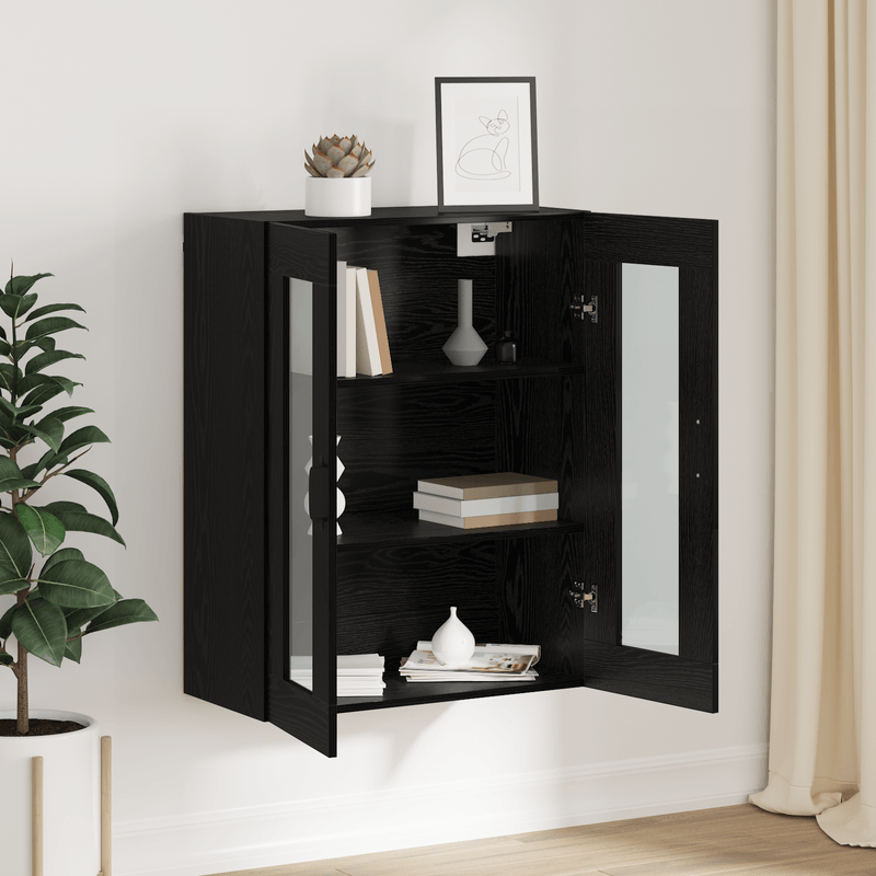 Casa si Gradina - Mobilier - Comode si corpuri - Comode - Dulap de perete suspendat Negru 69.5 x 34 x 90 cm Lemn compozit - Infinity.ro